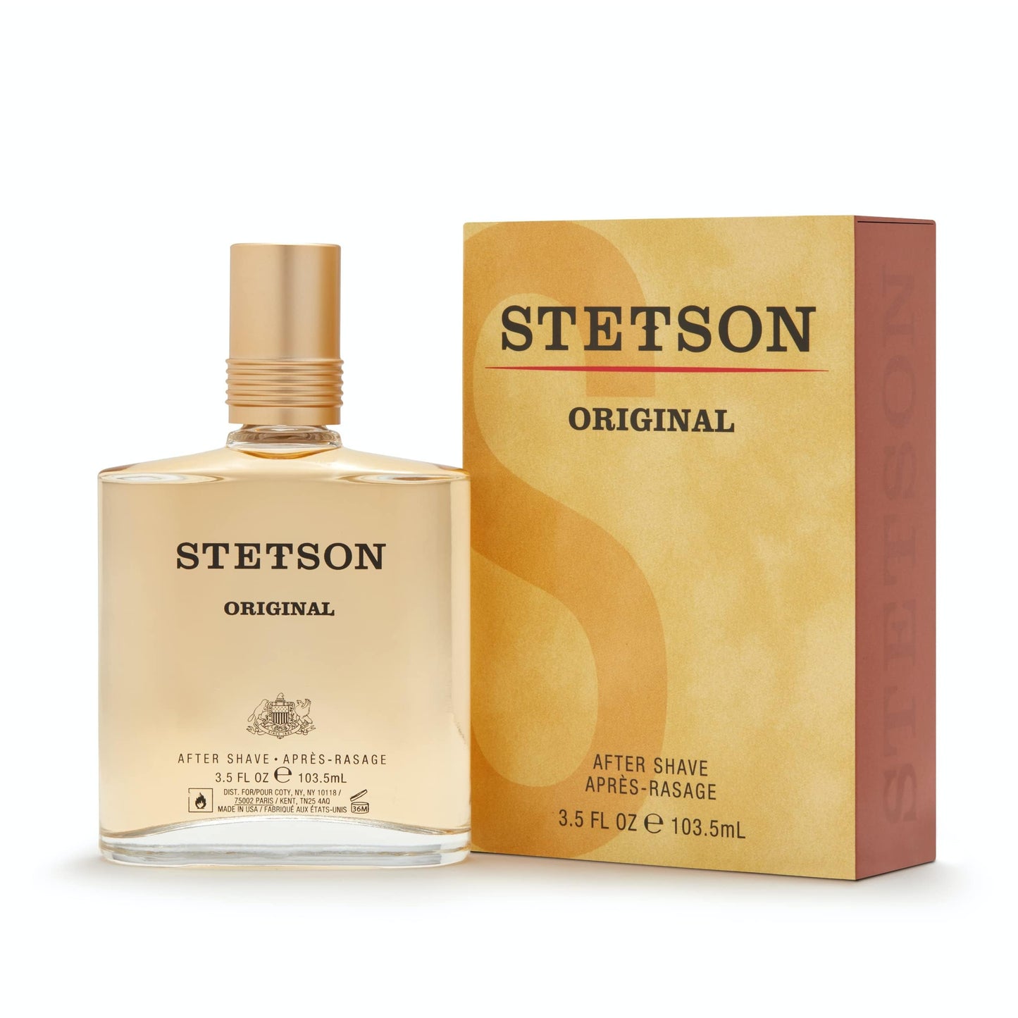 Stetson Original Aftershave - After Shave Splash for Men - Earthy and Woody Aroma with Fragrance Notes of Citrus, Patchouli, and Tonka Bean - 3.5 Fl