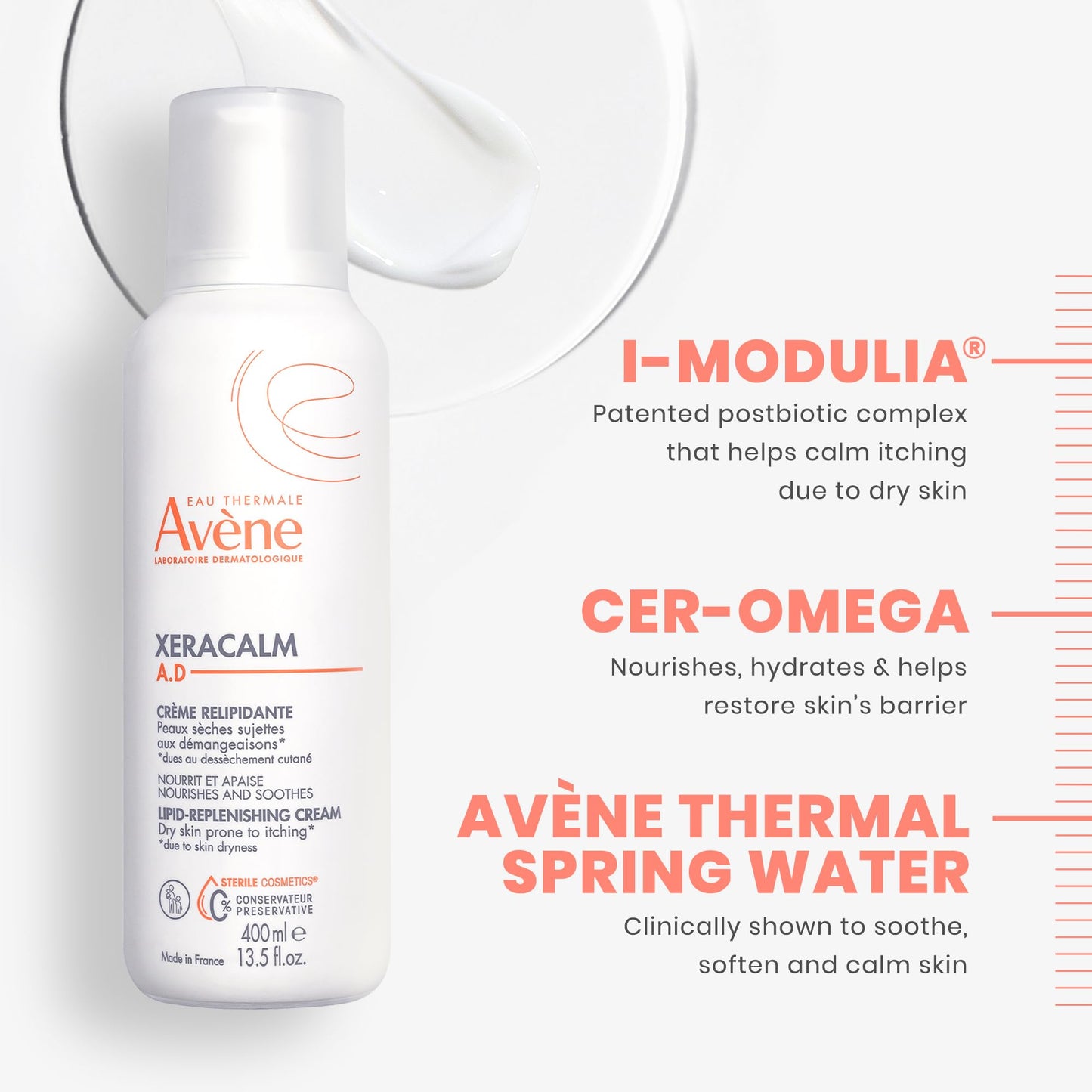 Avène XeraCalm A.D Lipid-Replenishing Cream, Atopic Dermatitis, Eczema-Prone Skin, For Dry, Itchy Skin, Restore Skin barrier, For Infants, Children Beauty & Personal Care Eau Thermale Avène