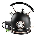 MegaChef 1.8 Quarts Half Circle Electric Tea Kettle in Matte Black