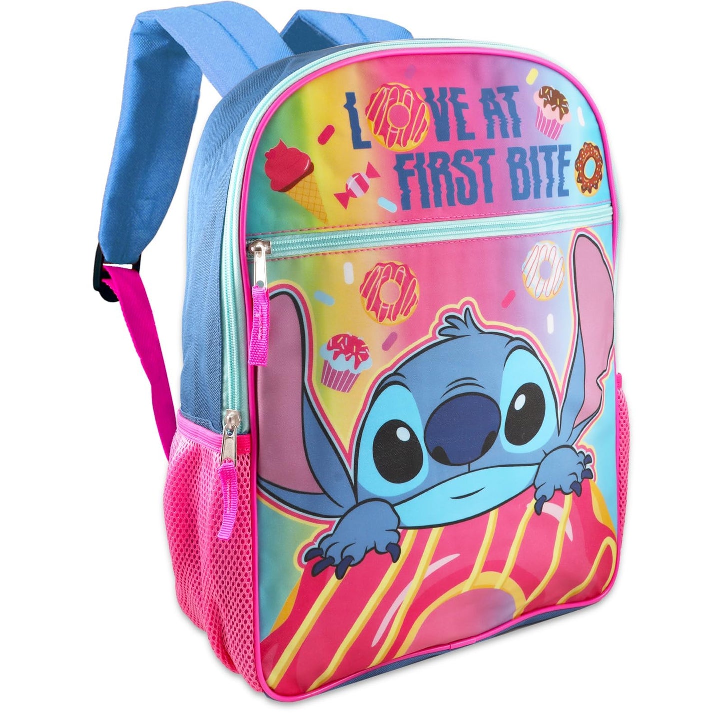 Disney Lilo and Stitch Backpack Set - 4 Pc School Supplies Bundle with Backpack, Stickers, Water Bottle, and More | Stitch School Supplies for Kids