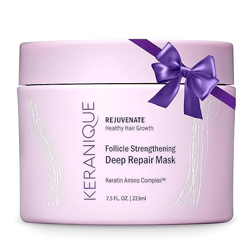 Keranique Hair Mask: Deep Repair & Hydration for Dry, Damaged Hair - Keratin Protein Boost for Fine Strands - Intense Moisturizer for Women