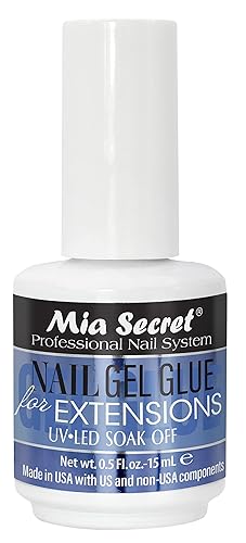 MIA SECRET 0.5Floz NAIL GEL GLUE FOR EXTENSIONS UV-LED SOAK OFF
