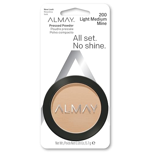 Almay Pressed Powder, Skin Tone Matching, Hypoallergenic-Fragrance Free, 200 Light Medium Mine, 0.20 Oz