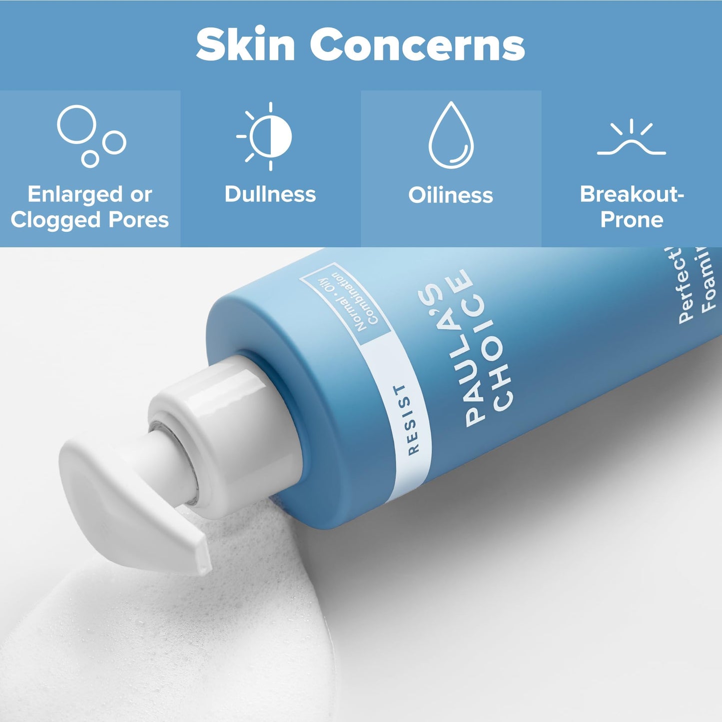 Paula's Choice RESIST Perfectly Balanced Foaming Facial Cleanser, Face Cleanser with Hyaluronic Acid & Aloe, Anti-Aging Face Wash, Large Pores & Oily