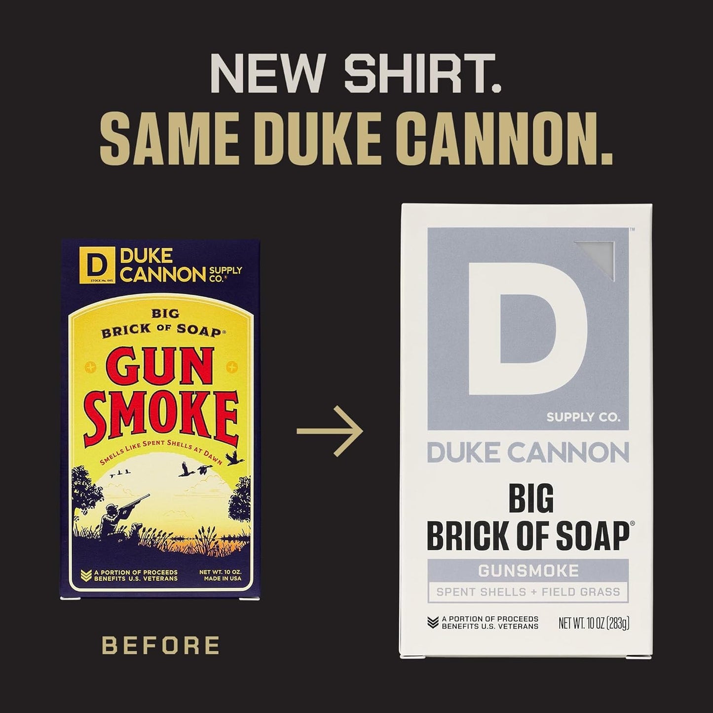 Duke Cannon Supply Co. Extra Large Bar Soap - Men's Natural Bar Soap with a Masculine Scent - Spent Shells + Field Grass - Body Soap for Men - All