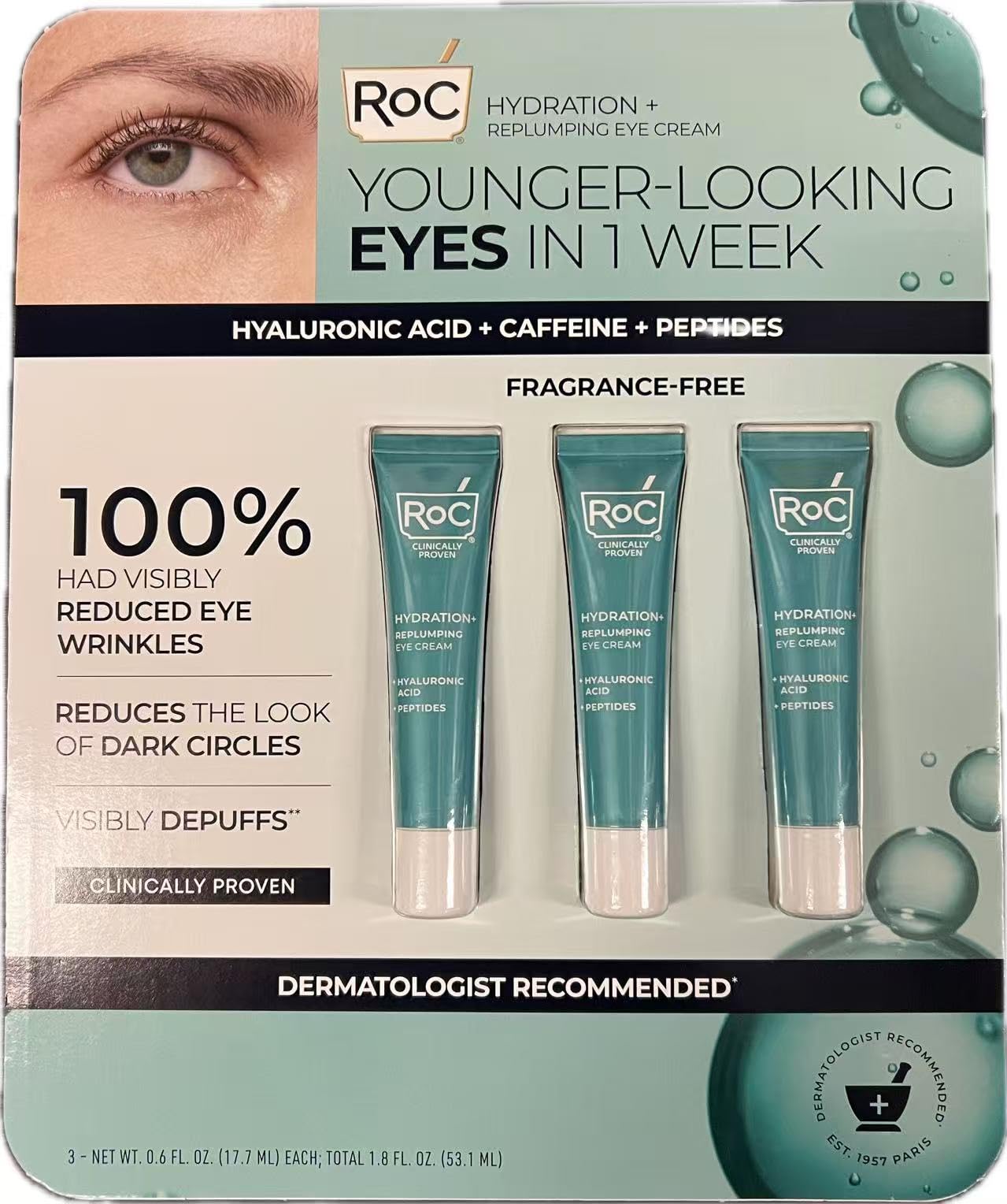 Hydrate and Plump Eye Cream 0.6 oz 3-pack