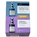 Envy Face Serum Duo Pack Hyaluronic & Salicylic Acid 1.69 fl oz and Collagen & Peptides 1.69 fl oz