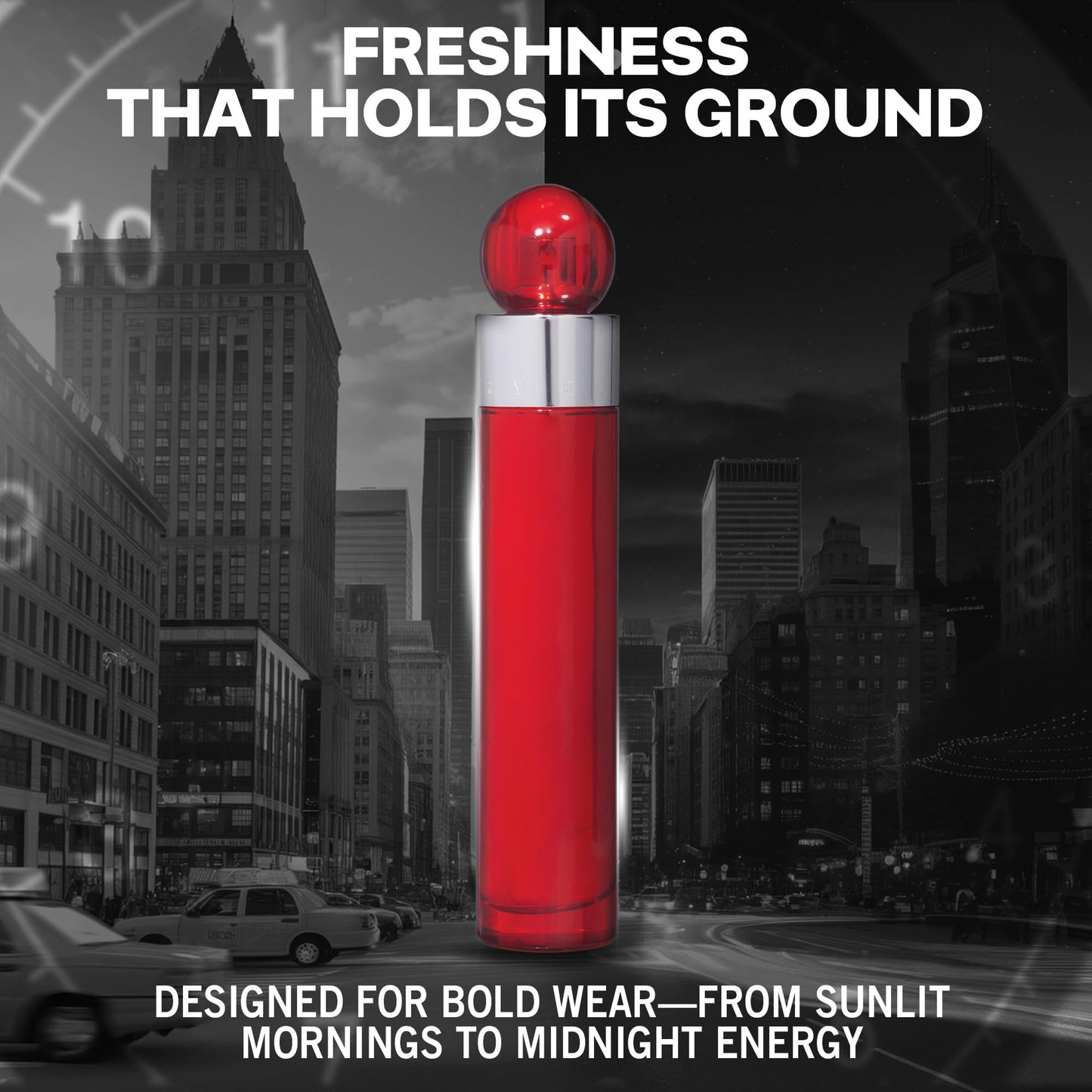 Perry Ellis 360° Red Eau De Toilette Spray for Men - Mens Cologne, Long Lasting Perfume, EDT, Fragrance with Notes of Clove, Cinnamon & Patchouli