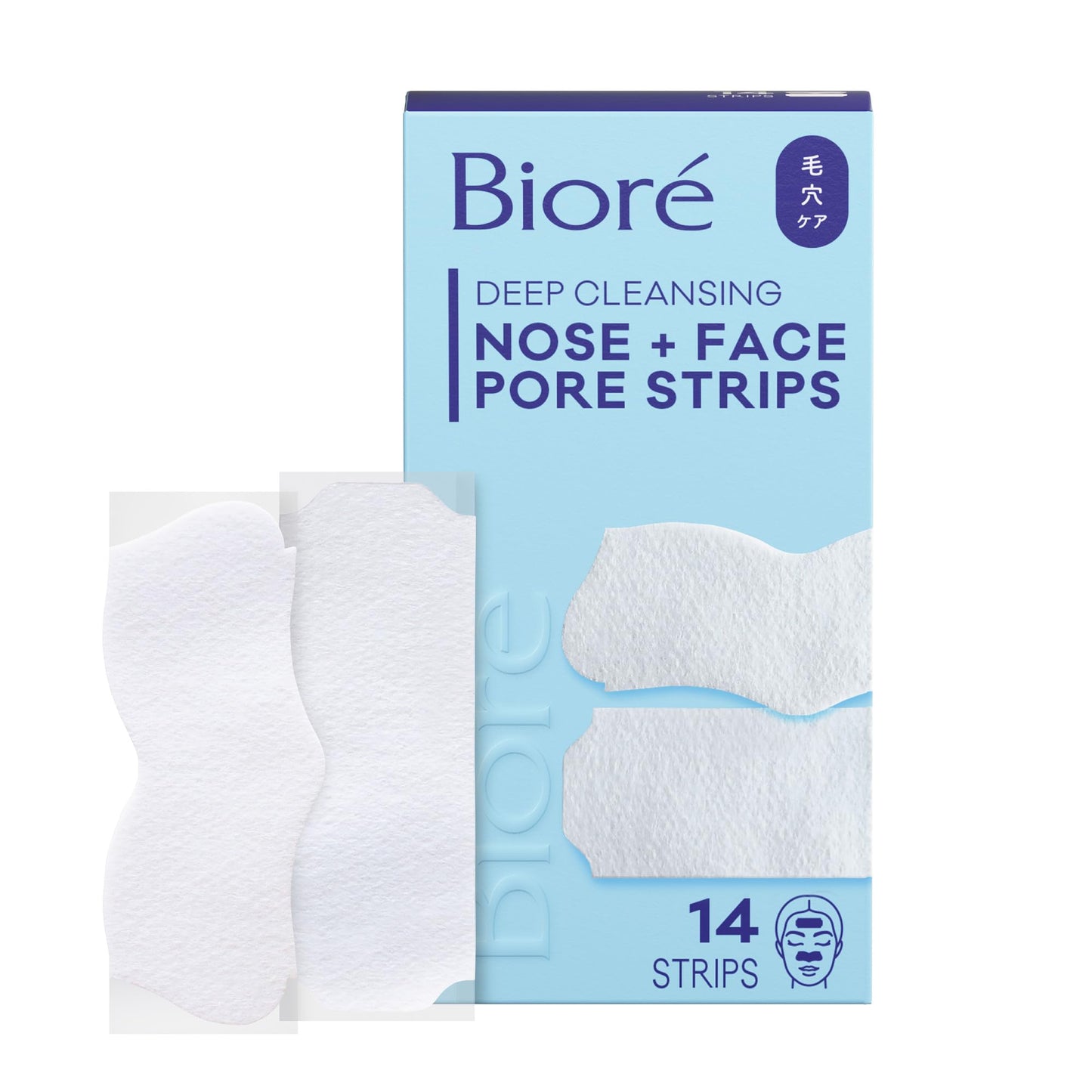 Biore Blackhead Remover Pore Strips, Deep Cleansing, Nose & Face, 14 ct Beauty and Personal Care Bioré