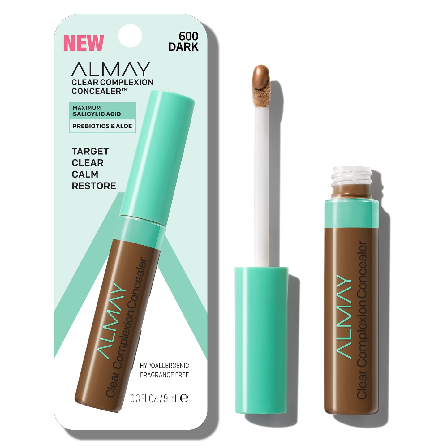 Almay Clear Complexion Acne & Blemish Spot Treatment Concealer Makeup with Salicylic Acid- Lightweight, Full Coverage, Hypoallergenic, Fragrance-Free