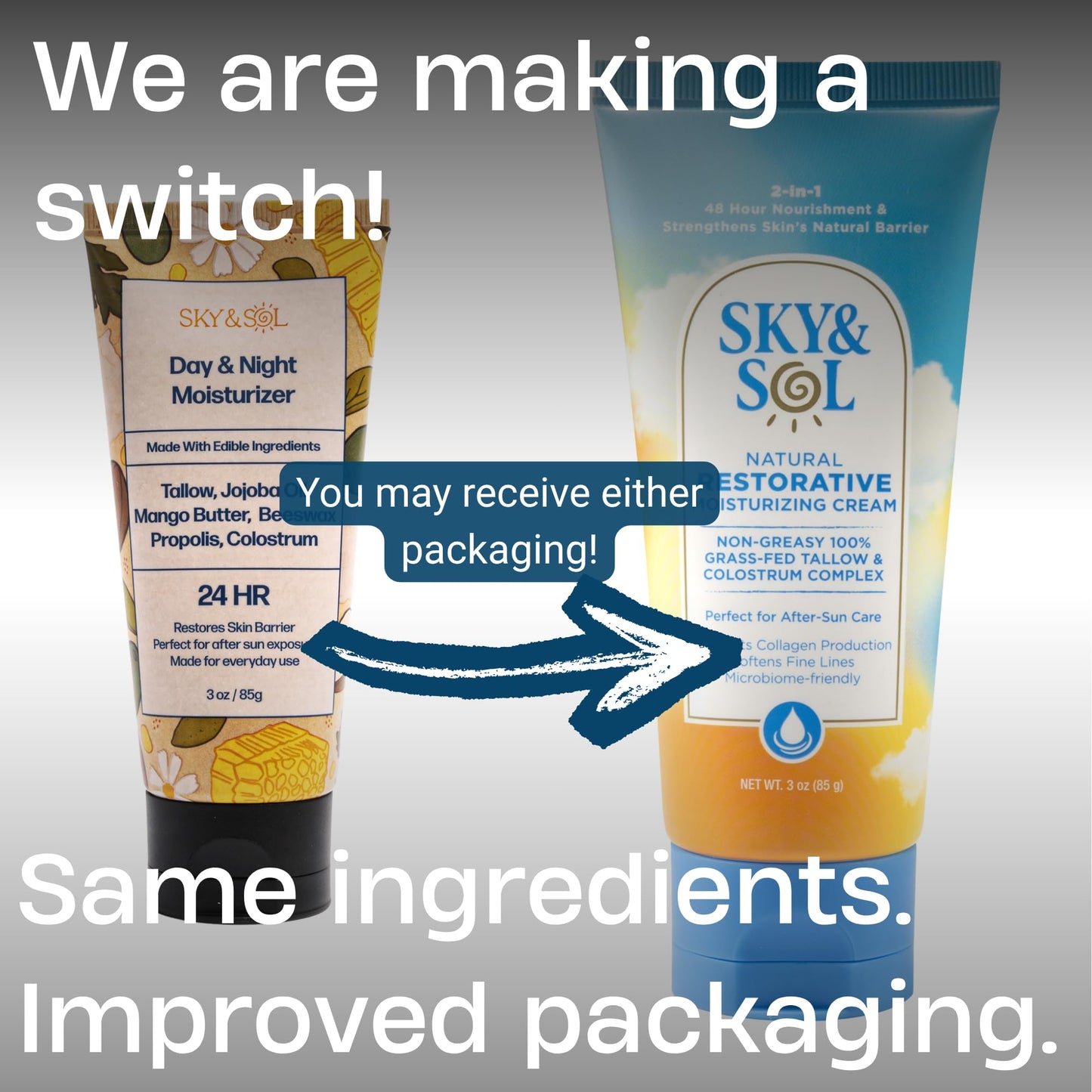 Sky and Sol Everything Cream | 100% Grass Fed Beef Tallow Moisturizer for Face and Body | Day & Night Skincare | Safe Natural Ingredients | After-Sun Beauty and Personal Care Sky and Sol