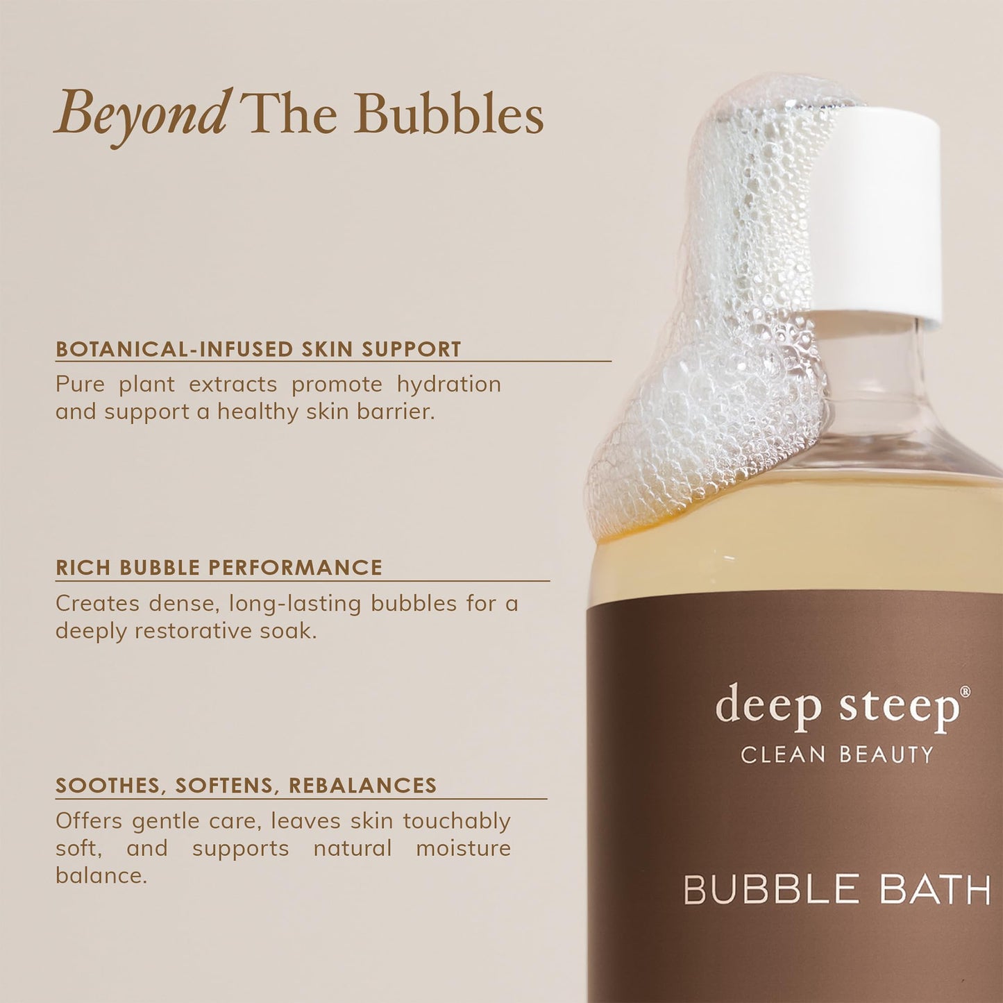 Deep Steep Bubble Bath, Honey Blossom 17 oz (Pack of 2) - Hypoallergenic, Clinically Tested Soothing Soak with Shea Butter & Argan Oil - Sulfate-Free