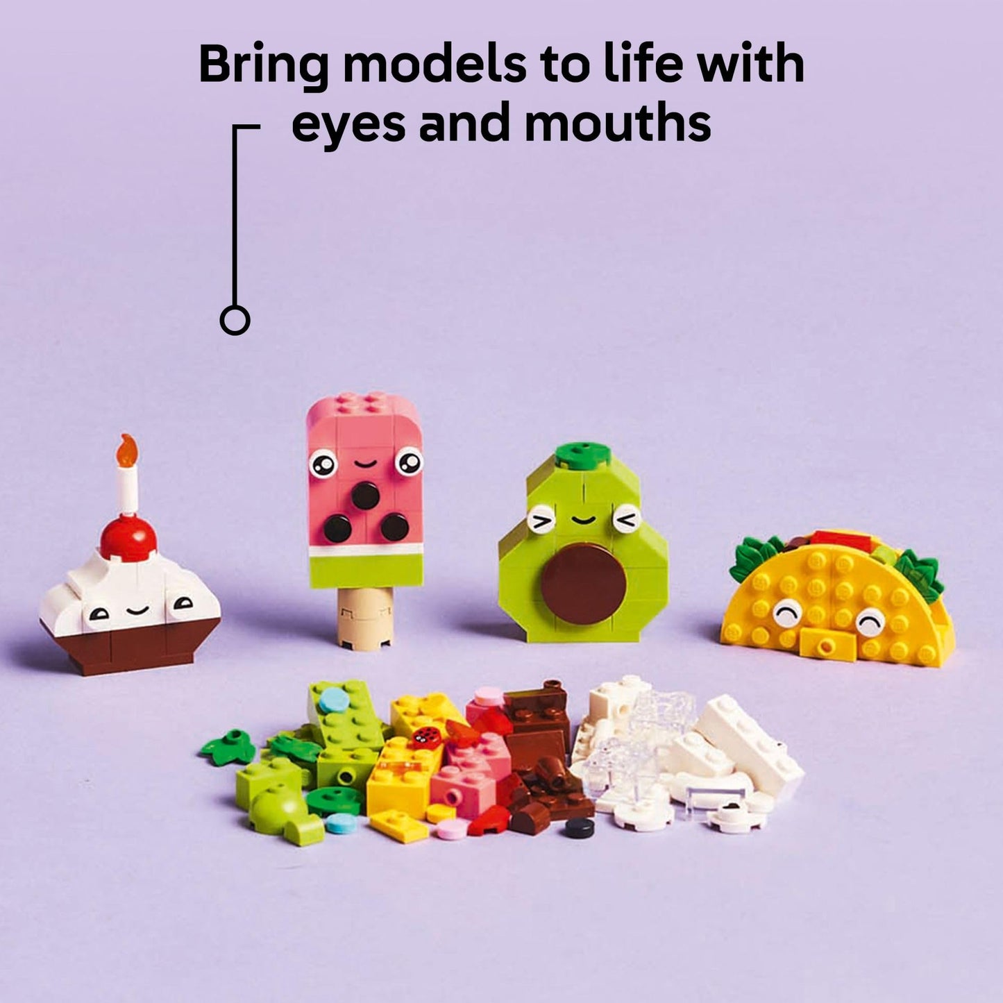 LEGO Classic Creative Food Friends 11039, Pretend Play Food Building Set for Kids Ages 4+, Educational Toy & Birthday Gift Idea