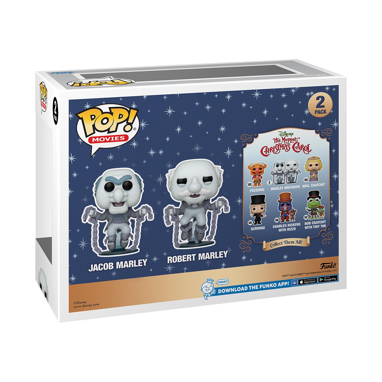 Funko Pop! Movies: The Muppet Christmas Carol - Statler and Waldorf as The Marley Brothers, 2-Pack