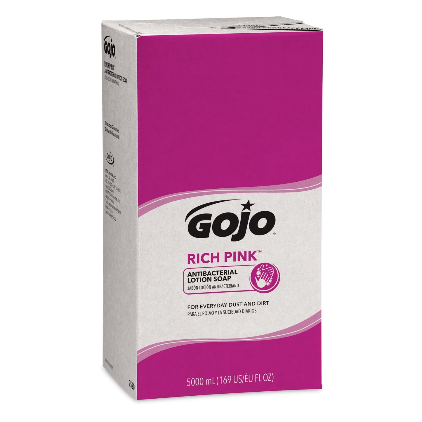GOJO RICH PINK Antibacterial Lotion Soap Floral Balsam Fragrance, 5000 mL Lotion Hand Soap Refill PRO TDX Push-Style Dispenser (Pack of 2) - 7520-02 Beauty & Personal Care GOJO