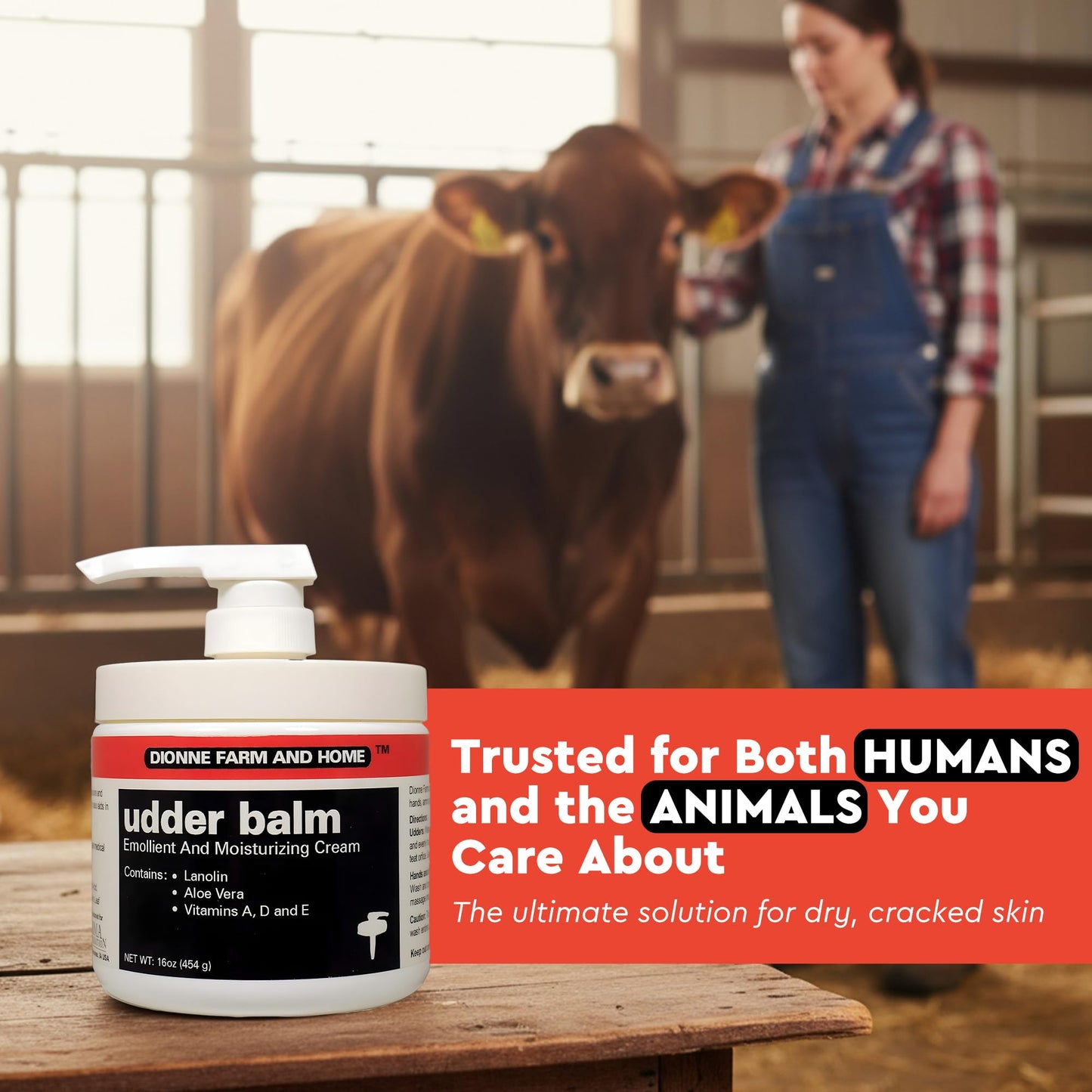 Dionne Farm and Home Udder Balm 16 oz pump jar