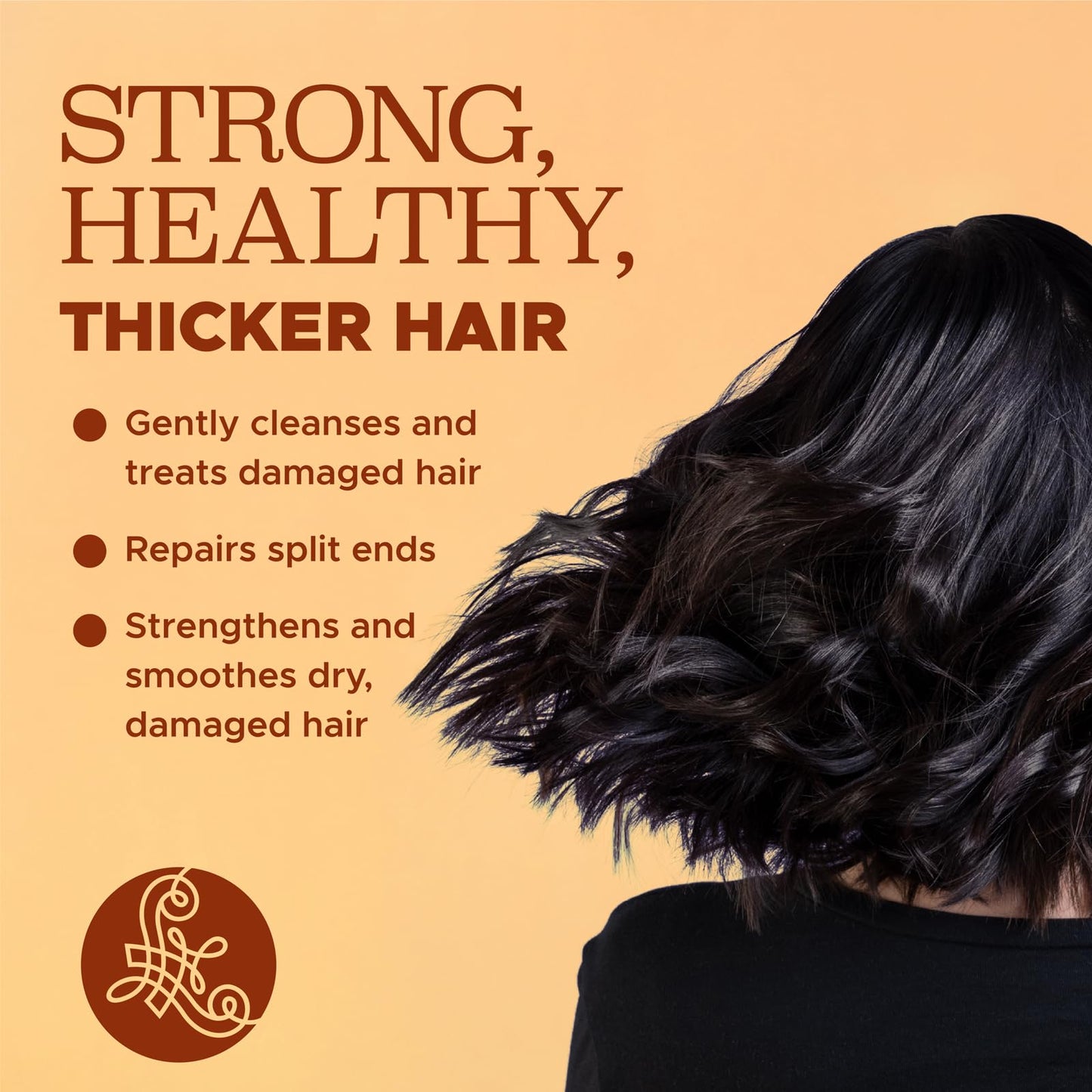 Luseta Volumizing Shampoo and Conditioner Set for Thin Fine Hair - Thickening & Plumping with Turmeric & Collagen, Lightweight Body Building for Flat