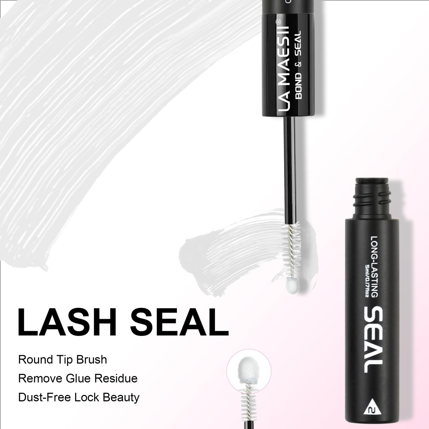 Lash Bond and Seal Waterproof Lash Remover Lash Cluster Glue for Eyelash Clusters DIY Lash Extension Kit at Home Pack 2 Beauty and Personal Care La Maesii