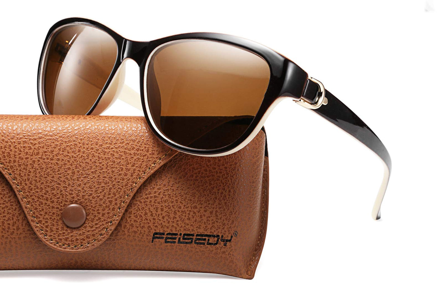 FEISEDY Women Vintage Polarized Sunglasses Lady Elegant Cateye Sun Glasses B2476