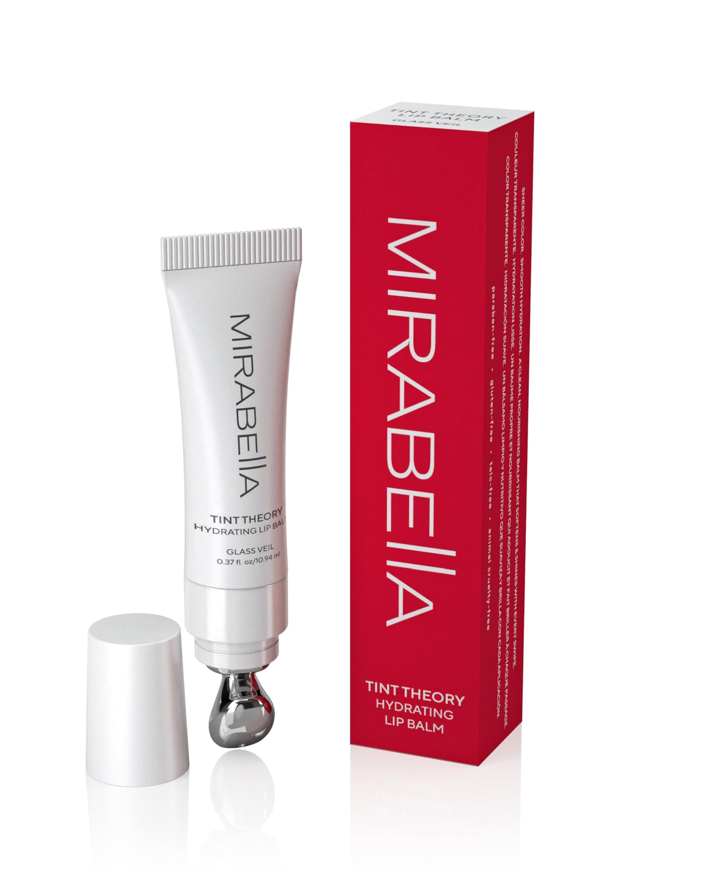 Mirabella Tint Theory Hydrating Lip Balm - High Shine Clear Lip Balm Gloss | Nourishing Hydration with Vitamin E & Jojoba Oil | Non-Sticky Finish