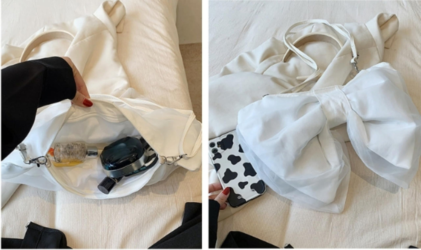 Wayolyn Kawaii Bow-shaped Crossbody Bag Bow Shoulder Bag for Women Cute Bowknot Purse Handbag Aesthetic Y2k Accessories (Green)