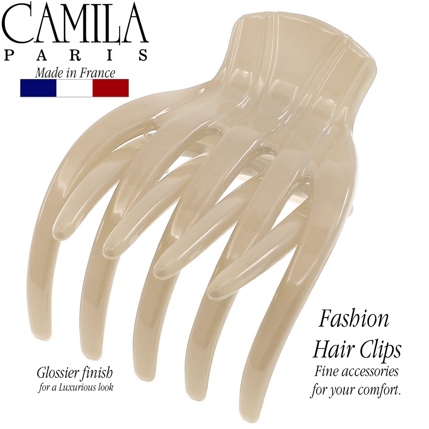 Camila Paris CP3542 French Hair Clip for Women, Hair Side Clips, 2 Inch Girls Hair Claw Clips Jaw Fashion Durable Styling Hair Accessories for Women