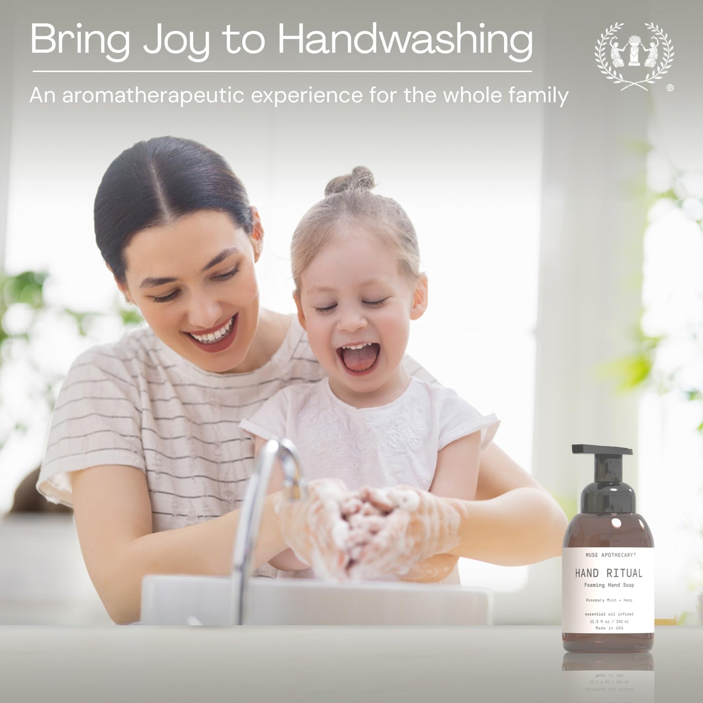 Muse Apothecary Hand Ritual - Aromatic and Nourishing Foaming Hand Soap, Infused with Natural Aromatherapy Essential Oils - USDA Certified Biobased