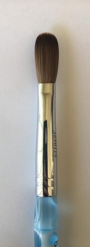 Blue Handle CRIMPED 100% Kolinsky Acrylic Nail Brush (Crimped 8) Beauty & Personal Care Blue Handle