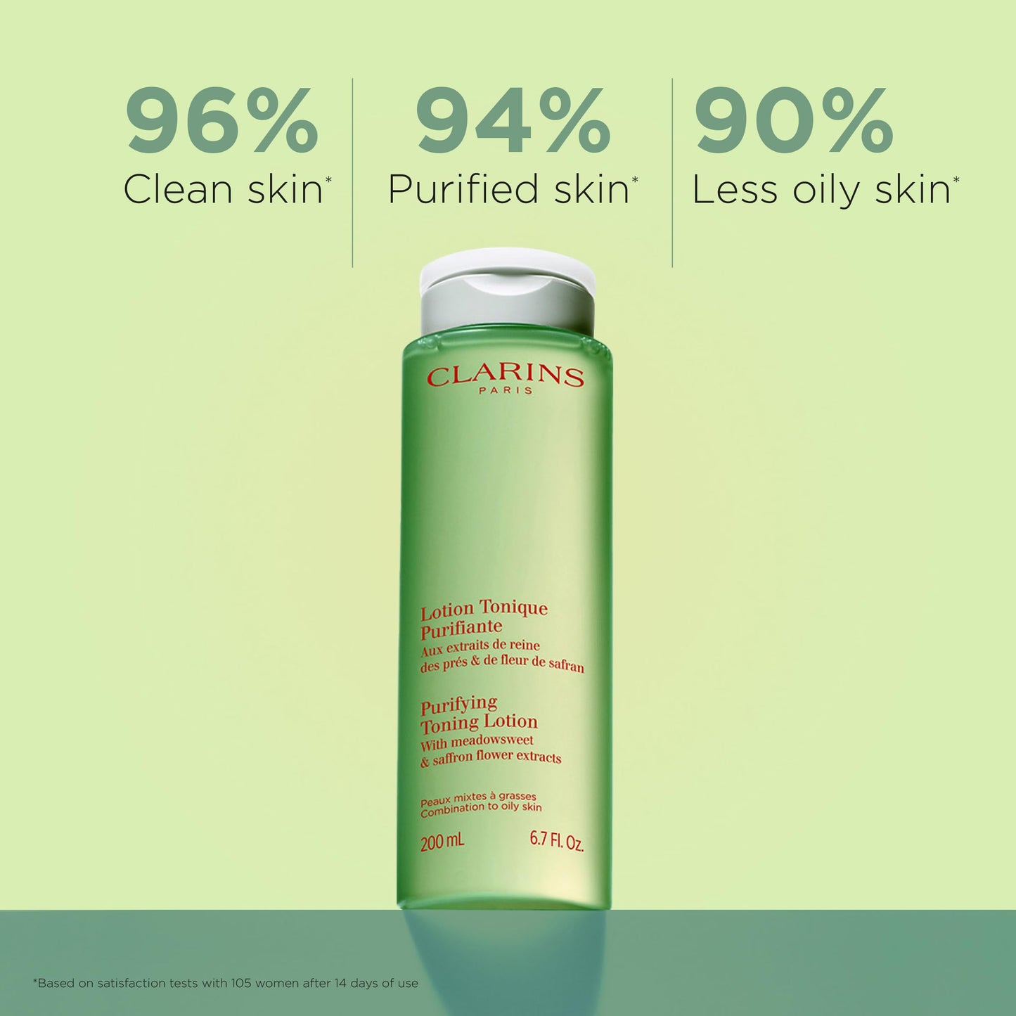 Clarins Purifying Toning Lotion | Less Oily Skin After 14 Days of Use* | Cleanses, Hydrates, Purifies, Mattifies and Balances Skin's Microbiota |