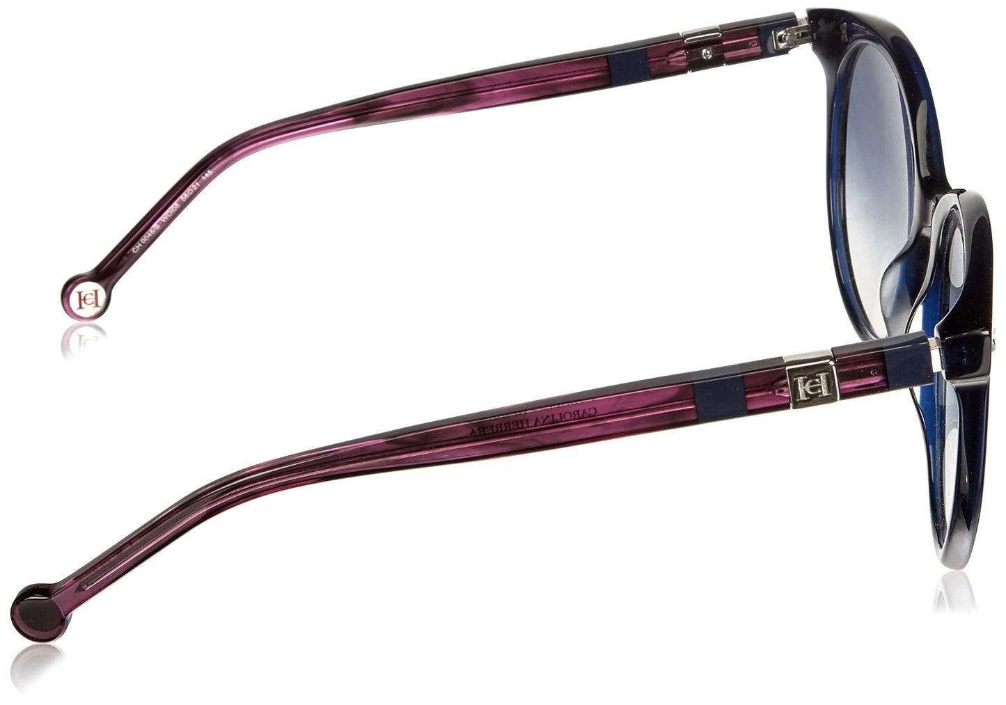 Carolina Herrera Gradient Blue Round Ladies Sunglasses CH 0046/S 0WOI 08 56