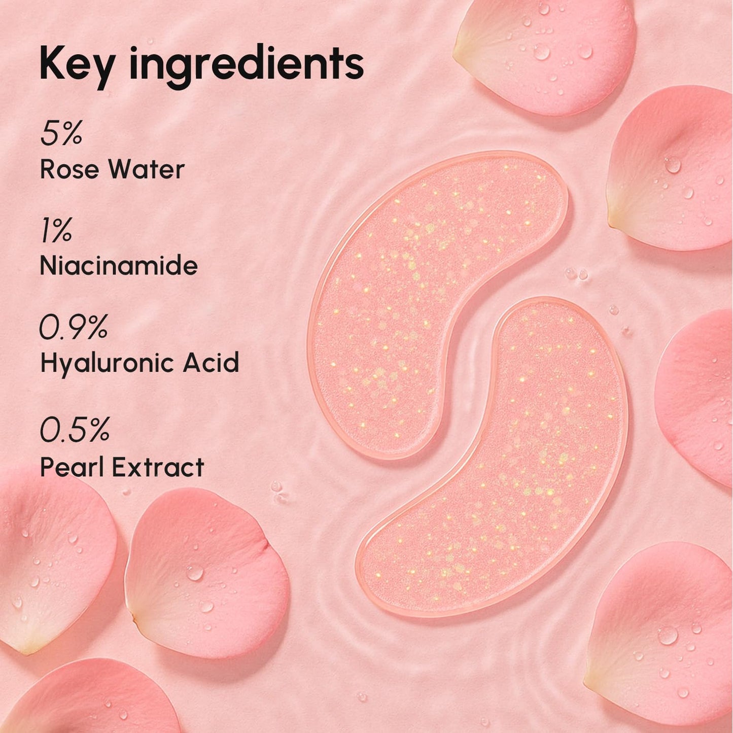 MAREE Pink Eye Gels - Marine Collagen Under Eye Patches for Puffy Eyes and Dark Circles - Undereye Mask Patches for Women - Hydrating Gel Eye Masks Beauty and Personal Care MAREE