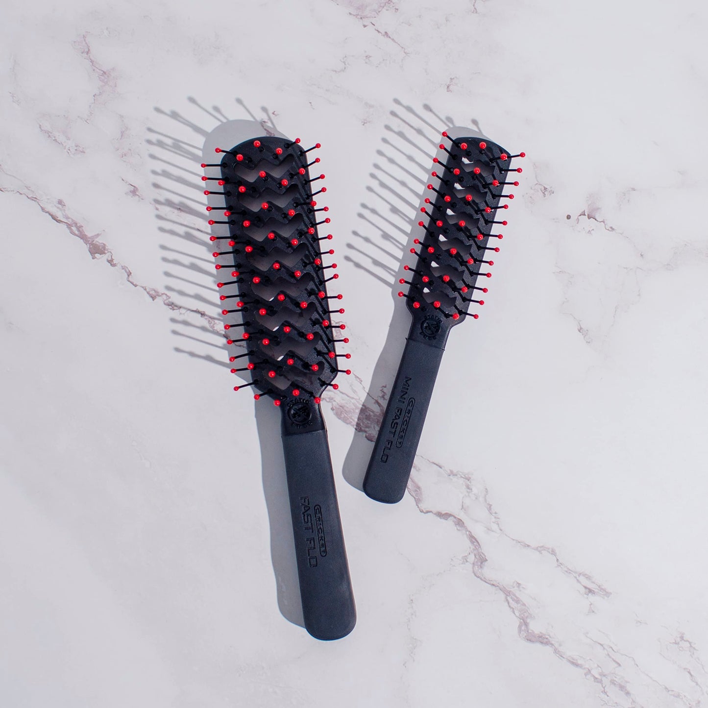 Cricket Static Free Mini Fast Flo Vent Hair Brush - Curling, Blow Drying, Detangling and Styling Wet or Dry Hair, Ideal for Travel, 1.5", Suitable