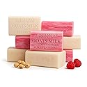 Australian Botanical Soap, Classic Goat Milk and Goat's Milk with Raspberry, 6.6 OZ, Triple Milled Bars made with Enriched with Organic Shea Butter