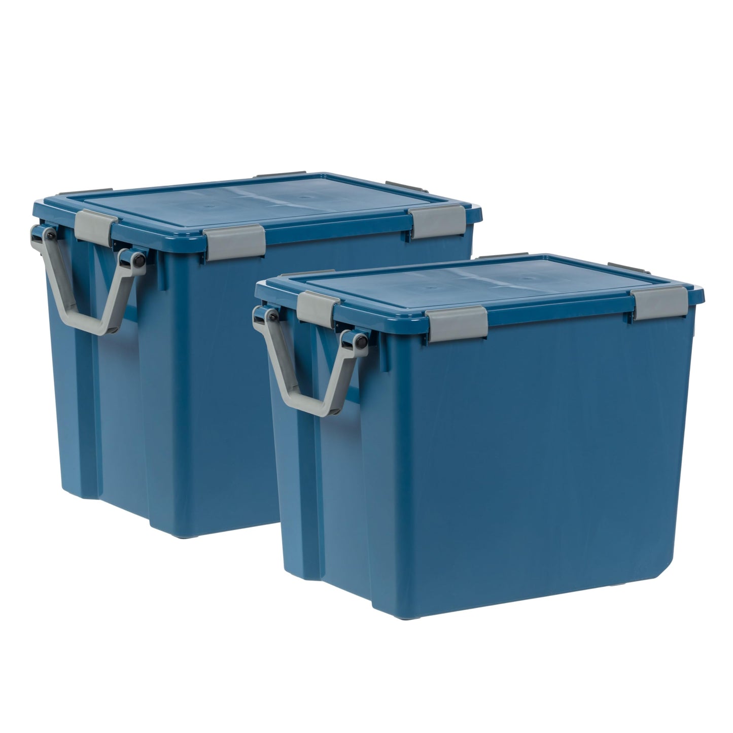 IRIS USA WeatherPro 103 Qt Eco-Friendly Storage Bins with Lids, 2 Pack, BPA-Free Plastic Gasket Box with Tight Latch and Seal, Stackable Nestable…