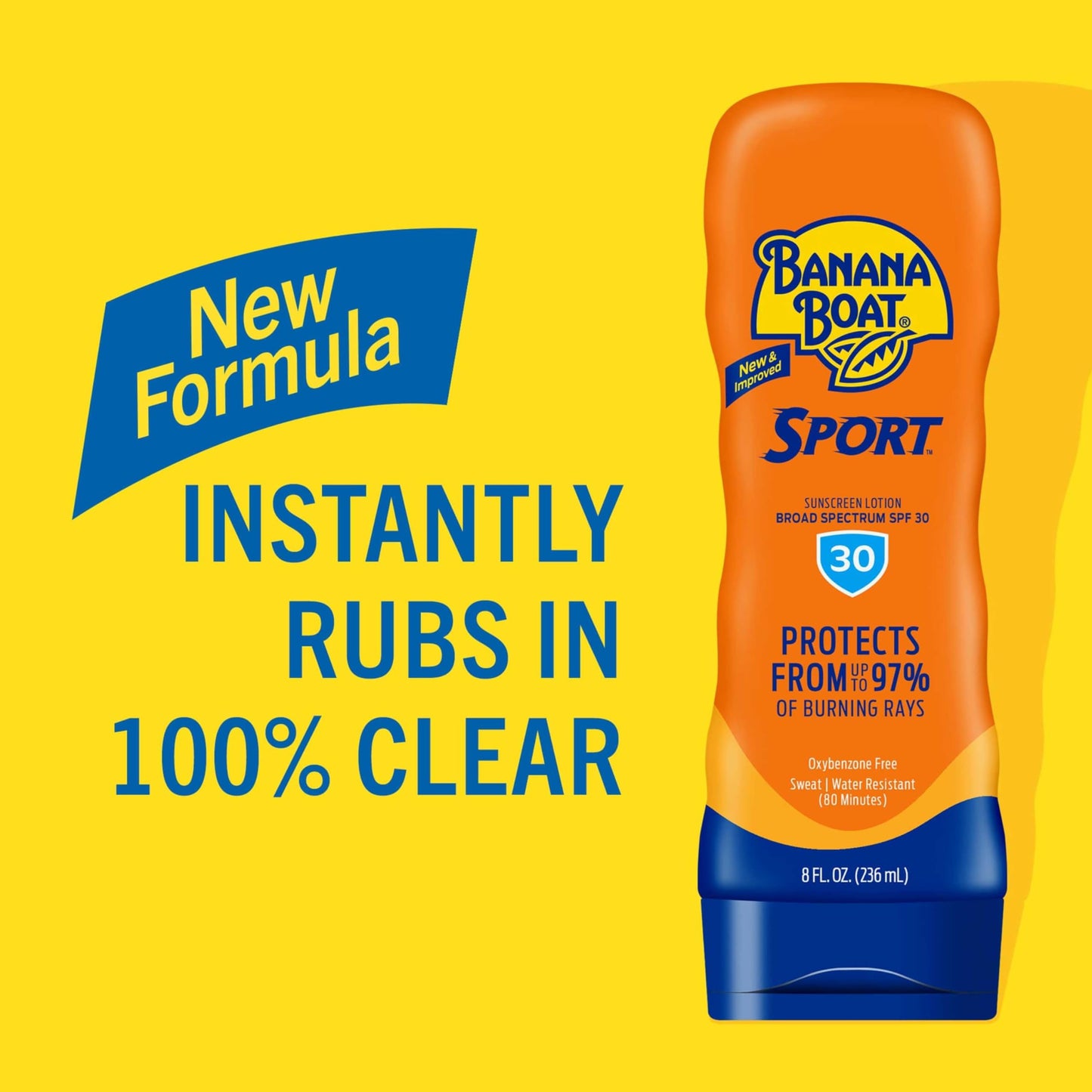 Banana Boat Sport Performance Lotion Sunscreens with PowerStay Technology SPF 30, 8 Ounces