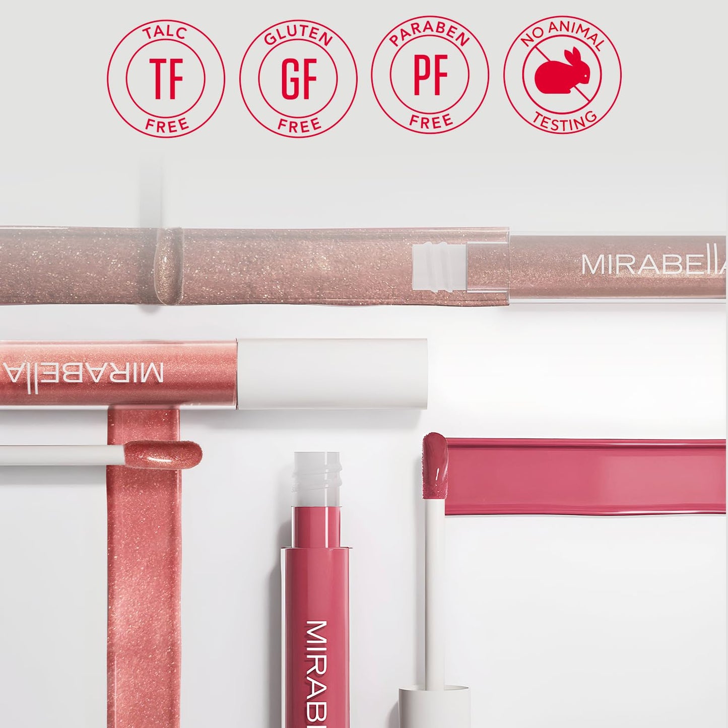 Mirabella - Luxe Advanced Formula Matte Lip Gloss, Long-Wear Lip Gloss That Won’t Dry or Crack Lips, No Smudging or Feathering, Angelic (Nude Pink)