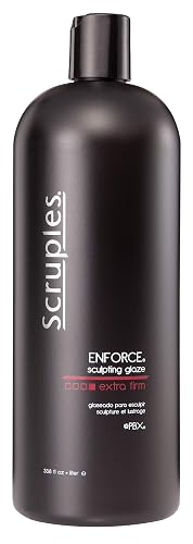 Scruples Enforce Sculpting Glaze - Strong Hold Hair Gel to Create Body & Lift - Weightless Hair Glaze Without Build Up - Water Soluble Formula for All