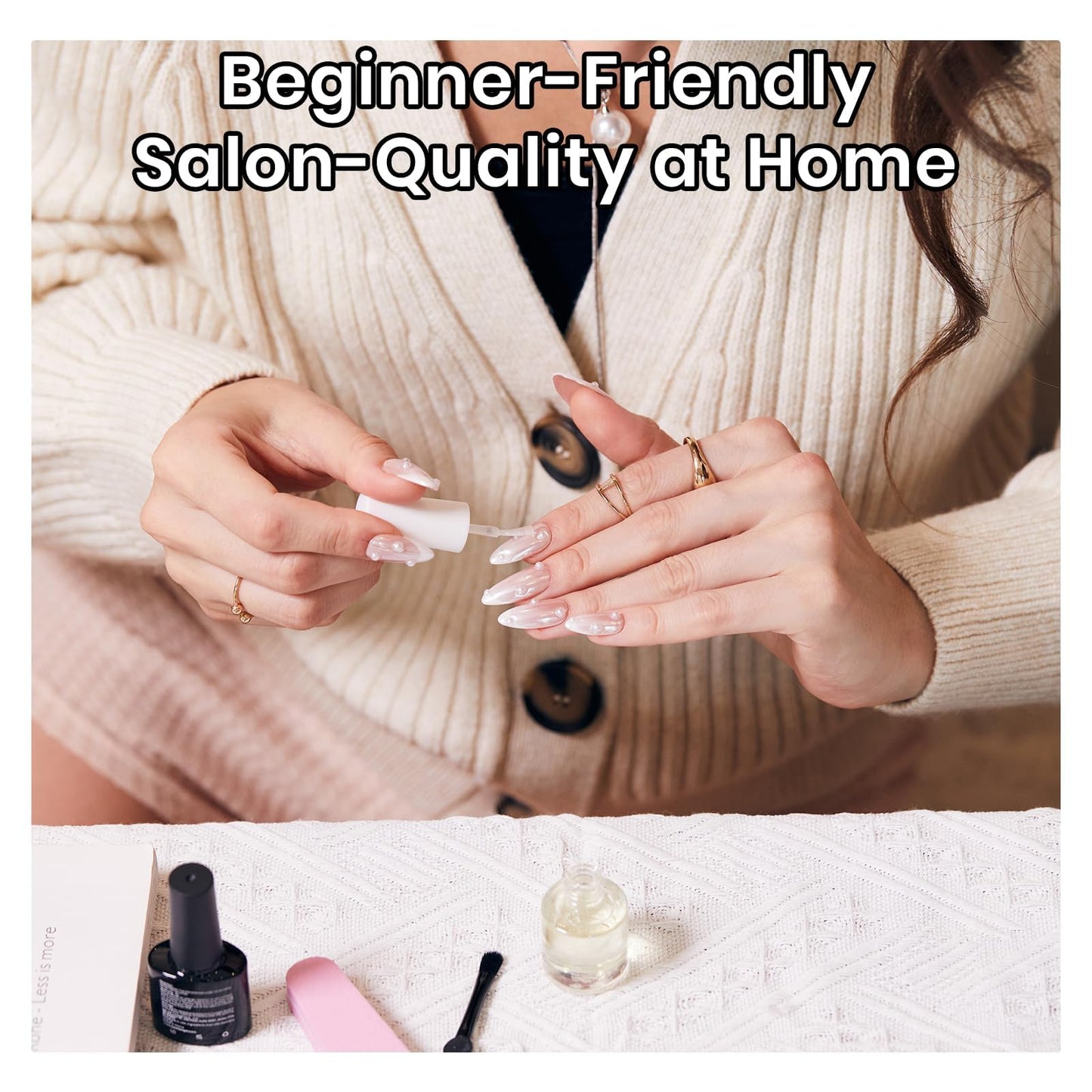 Beetles Solid Nail Glue Gel for False Tips, Poly Extension Gel Nail Kit All in One Kit for Nail Manicure Beginner Starter Kit DIY at Home Gift Beauty and Personal Care beetles Gel Polish