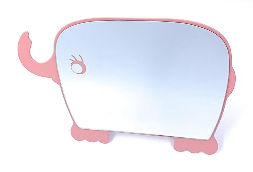 Aeisage Kids Mirror for Girls Cute Desk Mirror Desktop Compact Mirror Pink with Stand Animal Shape Makeup Mirror Gift for Daughter