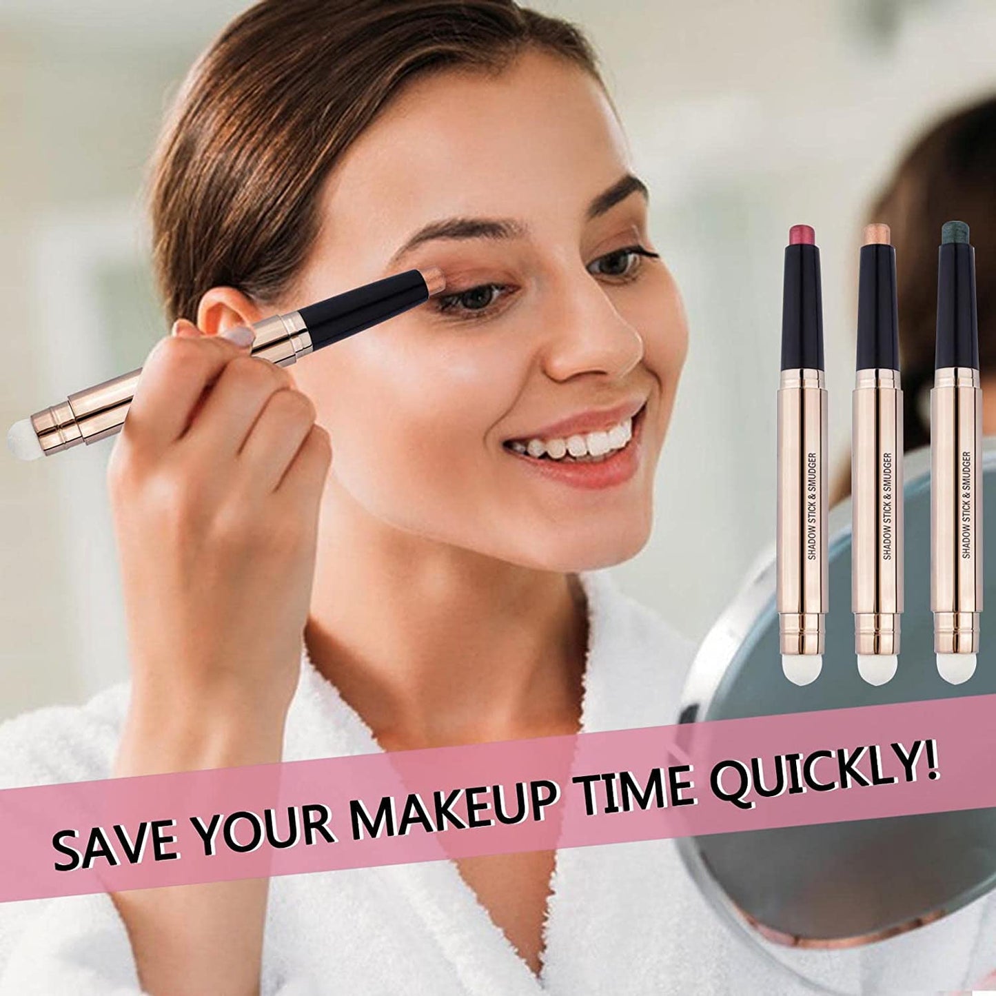 Metiplou Brown Eyeshadow Stick Eyeliner Matte Cream Smooth Eyeshadow Pencil Hypoallergenic Waterproof Long Lasting Eye shadow Dark Single Neutral