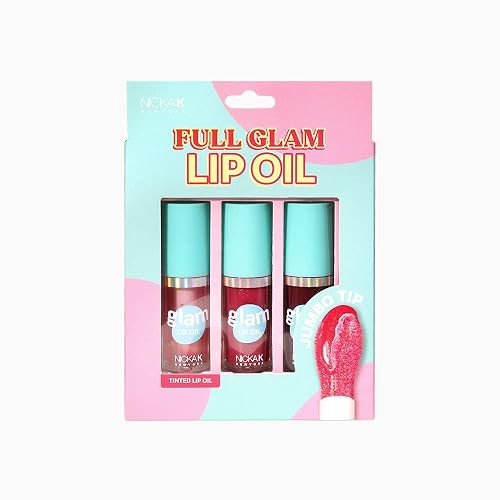 NICKA K NEW YORK Soft and Full Glam Tinted Lip Oil Set (Full Glam)