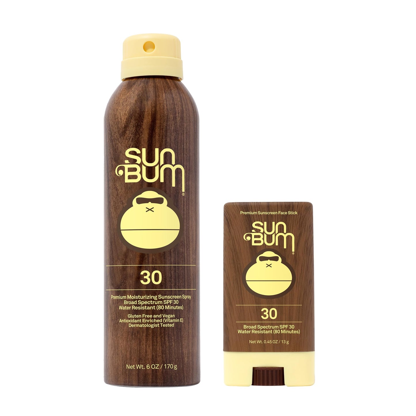 Sun Bum Sun Bum Original Spf 30 Sunscreen Spray and Face Stick vegan and Reef Friendly (octinoxate & Oxybenzone Free) Broad Spectrum Moisturizing