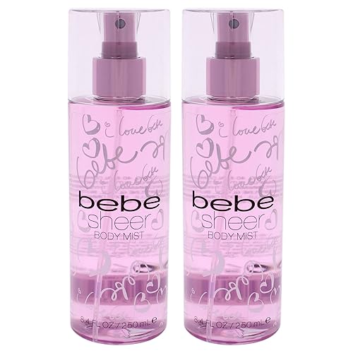 Bebe Sheer Body Mist - Body Spray for Women - Sensual and Flirtatious Women's Fragrance with Citrus Cocktail, Pink Peony, and Sandalwood Notes - 8.4
