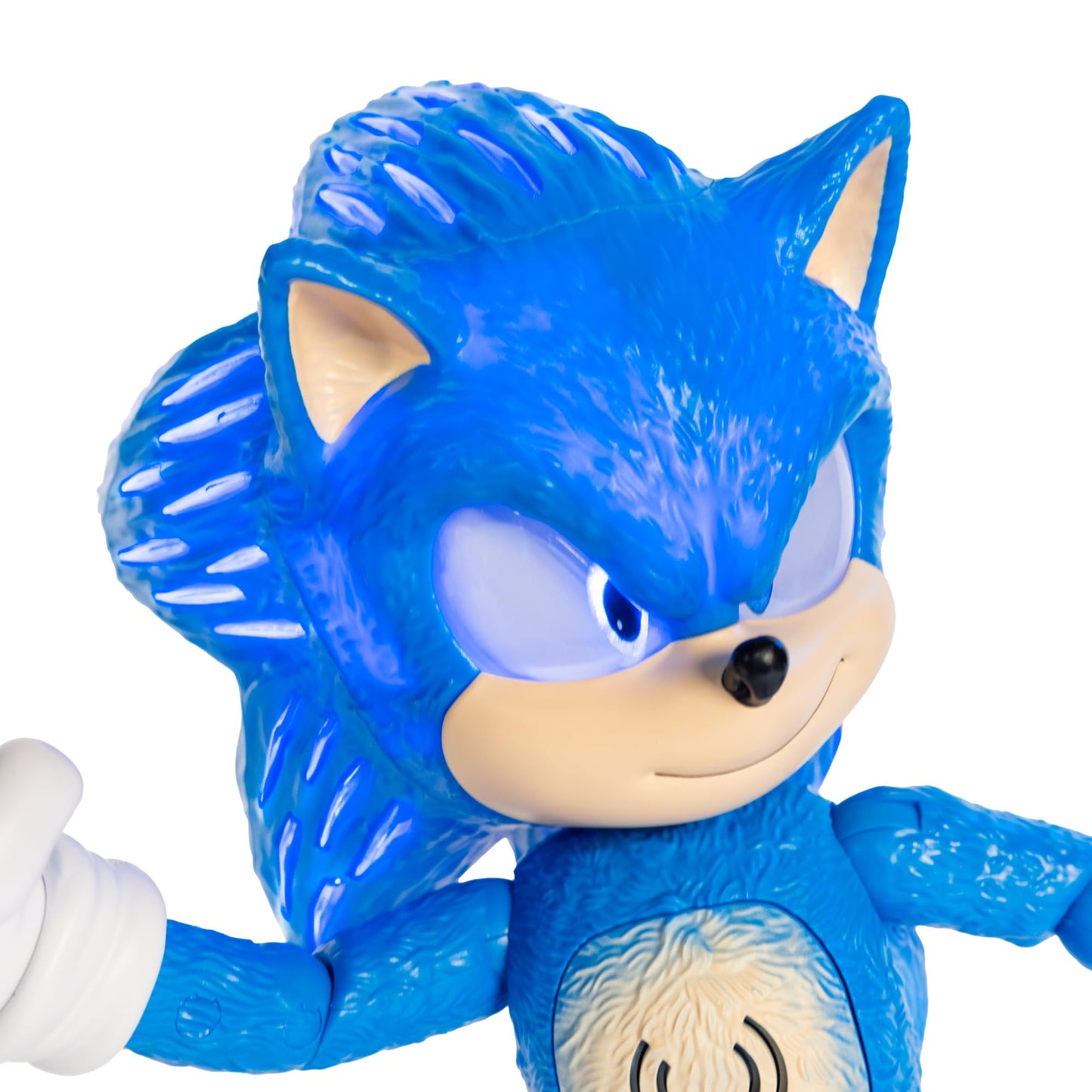 Sonic The Hedgehog 3 Ultimate Talking Sonic 12-Inch Figure, Features 30+ Iconic and Humorous Phrases and Sounds from The Movies, Light-Up Eyes
