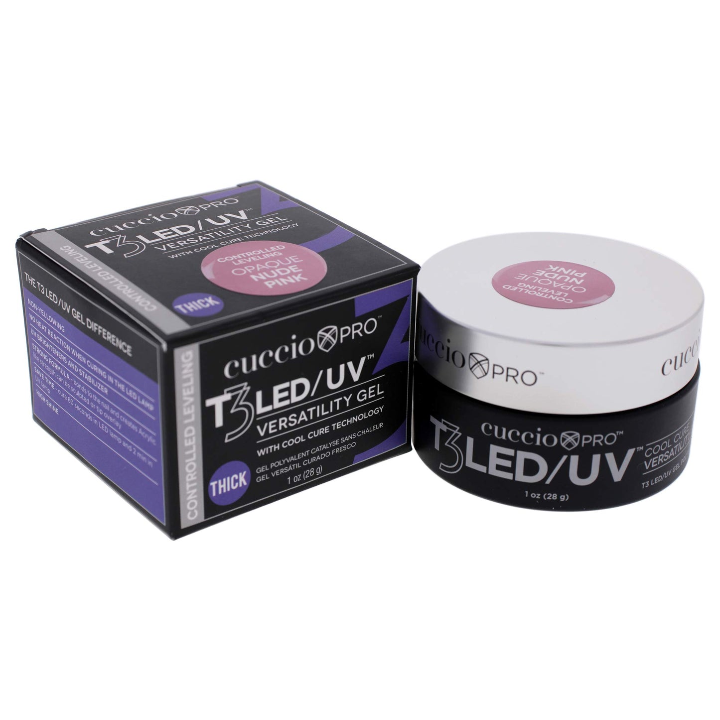 Cuccio Pro T3 Cool Cure Versatility Gel - Controlled Levelling - LED And UV - Incredibly Flexible - Strong Adhesion - Thick Viscosity - Fast Beauty & Personal Care Cuccio