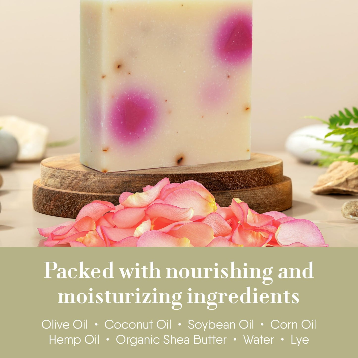 360Feel Hydrangea Soap - Made in The USA - Castile Handmade All Natural Cold Processed - Infused with Hydrangea Scent for Gentle Cleanse & Rich