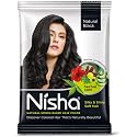 Nisha Henna Based Color Dye For Hair (0.3 Ounce (Pack of 6), Natural Black)