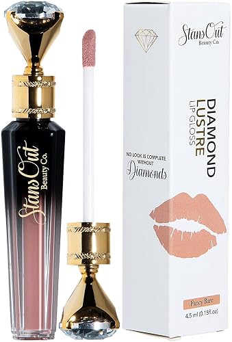 StansOut Beauty Diamond Lustre Fancy Bare Hydrating Lip Gloss | Cute Nude Moisturizing Butter-Smooth Colors |Shades for Naturally Plump & Pout,
