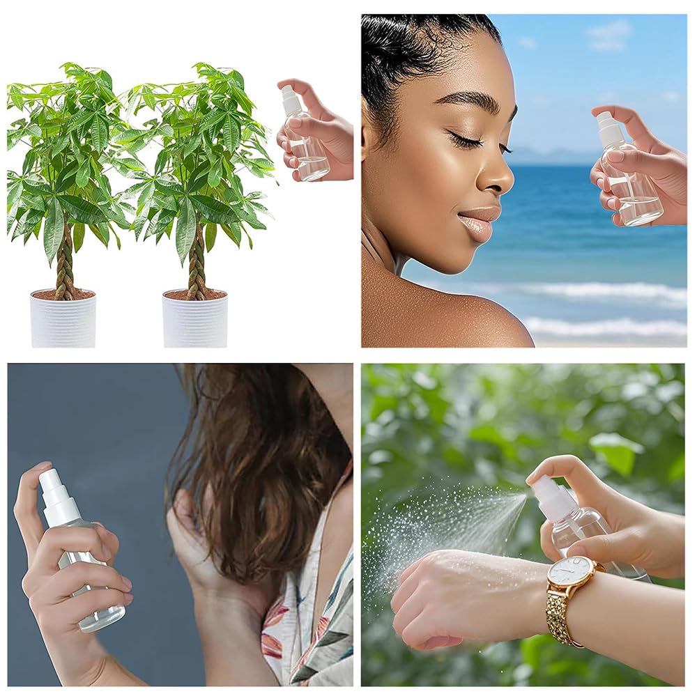 Xolaawa 4Pk Clear Empty Travel Spray Bottles, Leakproof for Toner Face Hair Beauty and Personal Care Xolaawa