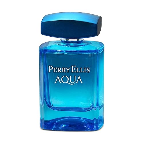 Perry Ellis Aqua Eau De Toilette Spray for Men - Mens Cologne, Long Lasting Perfume, EDT, Fragrance with Notes of Bergamot, Wood Notes & Musk - 3.4 fl